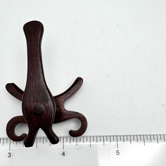 Limoges France Miniature Plate Romantic Rose Pattern Wooden Stand Vtg 1.75" - Picture 4 of 8